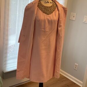 Vintage handmade 1960’s elegant silk dress with coat